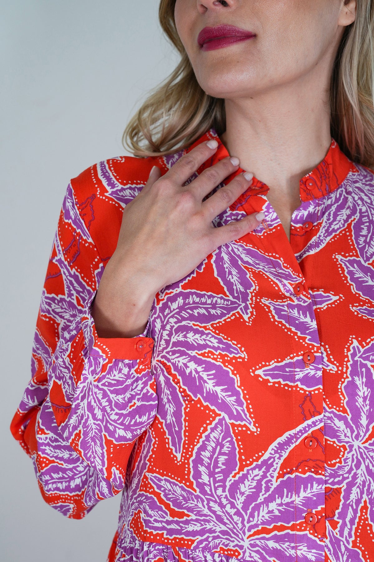 Red and Purple Kate Dress, printed dress from Something Pretty, alternative view