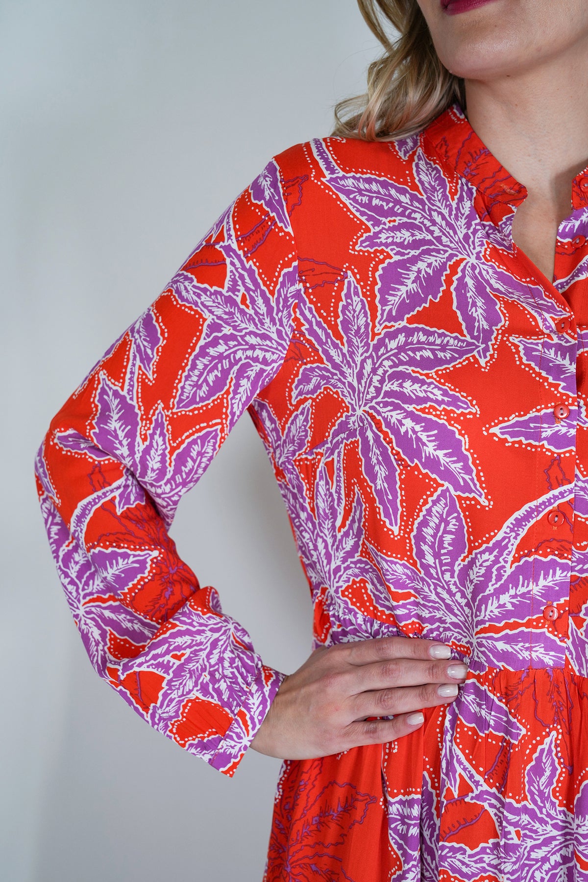Red and Purple Kate Dress, printed dress from Something Pretty, alternative view