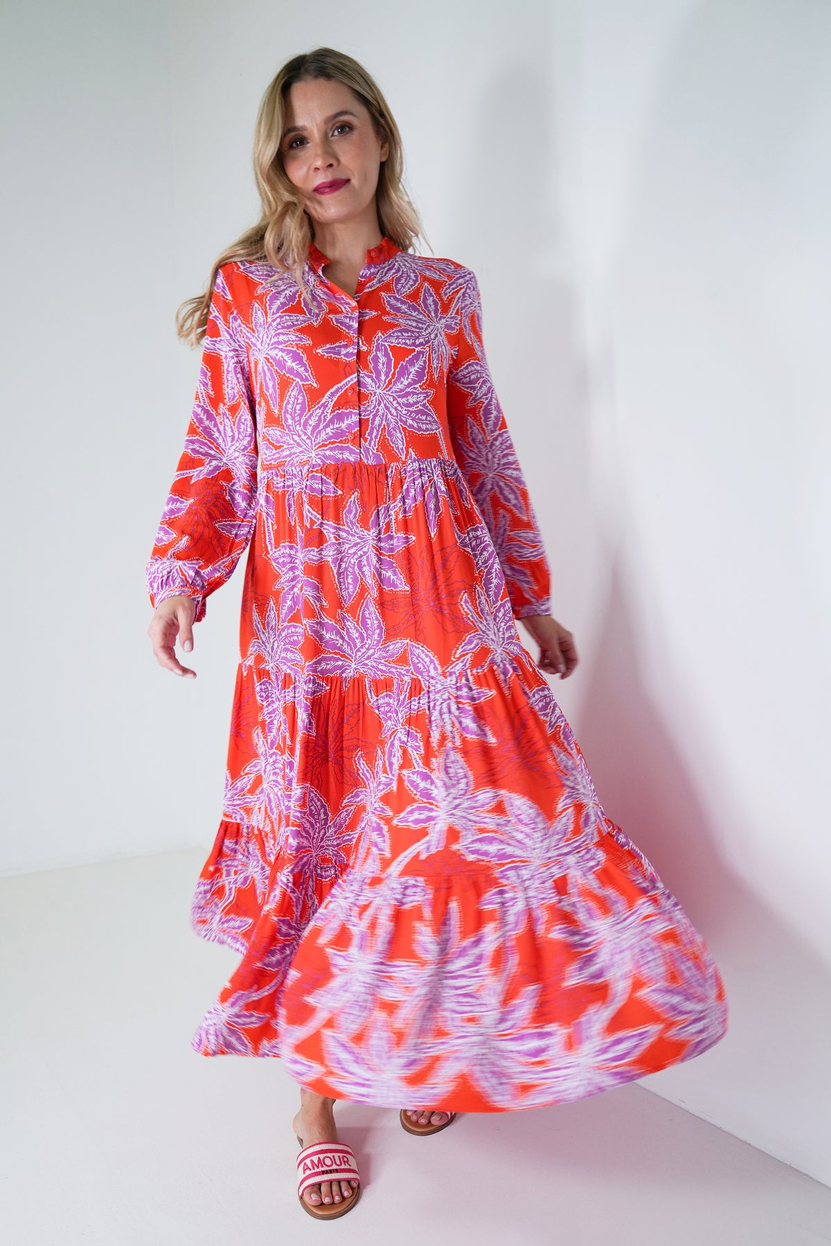 Red and Purple Kate Dress, a printed dress from Something Pretty