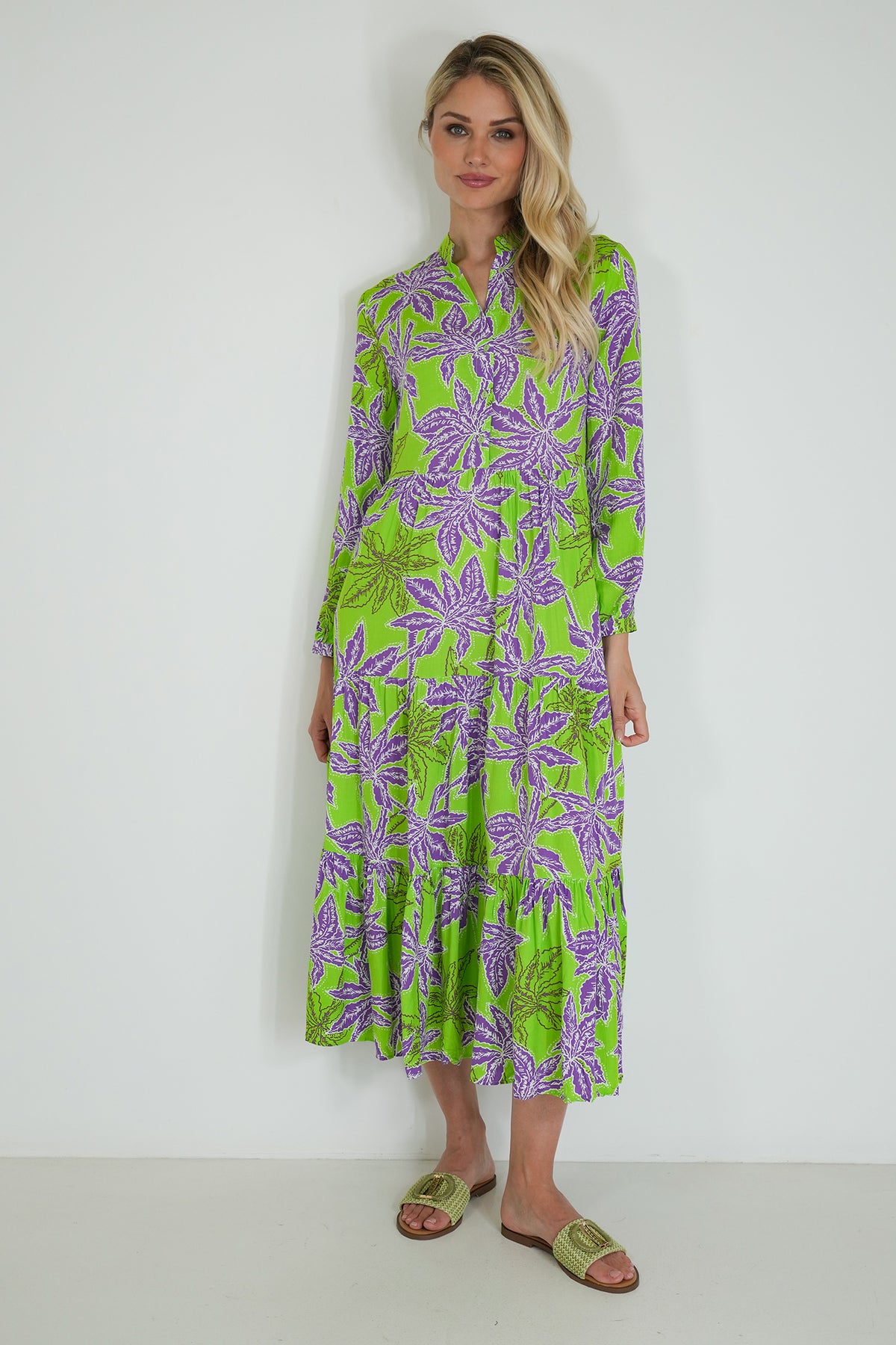 Lime and Purple Kate Dress, printed dress from Something Pretty, alternative view