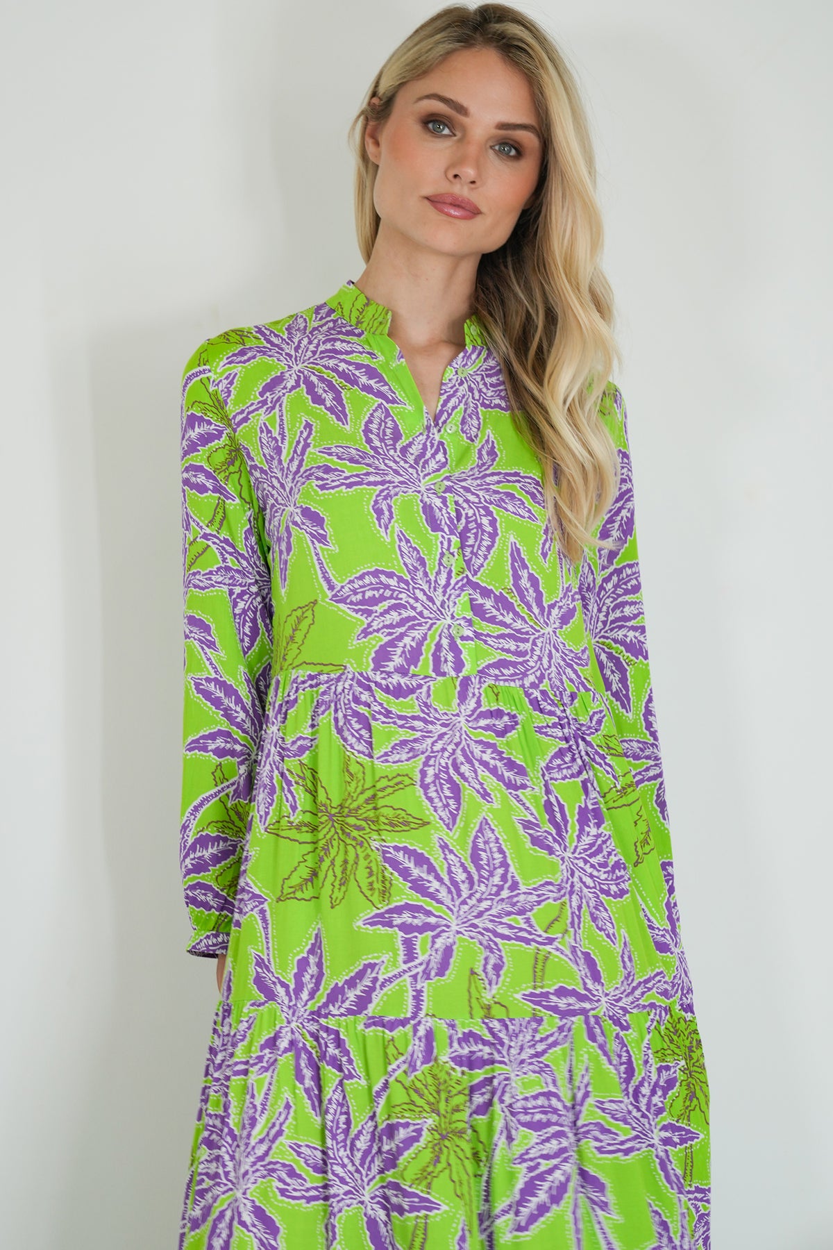 Lime and Purple Kate Dress, printed dress from Something Pretty, alternative view