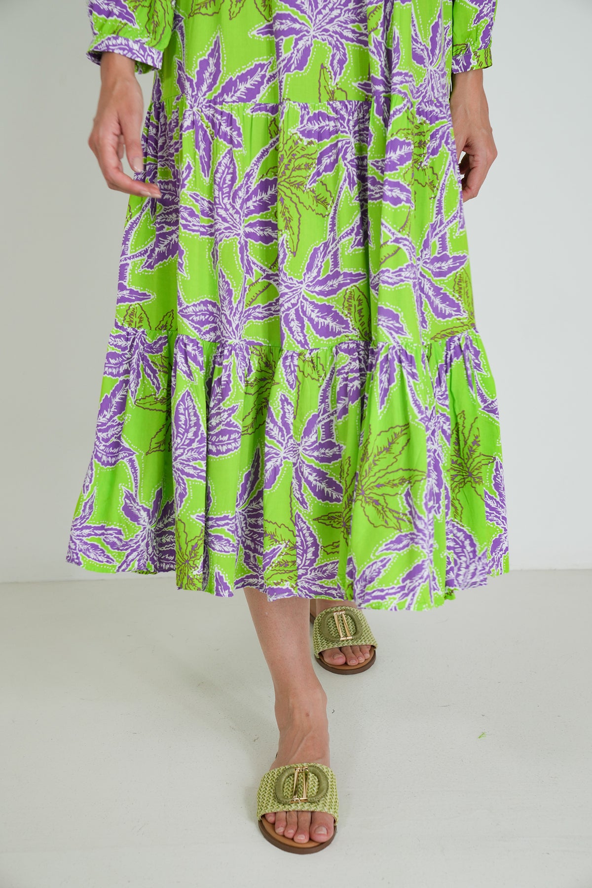 Lime and Purple Kate Dress, printed dress from Something Pretty, alternative view