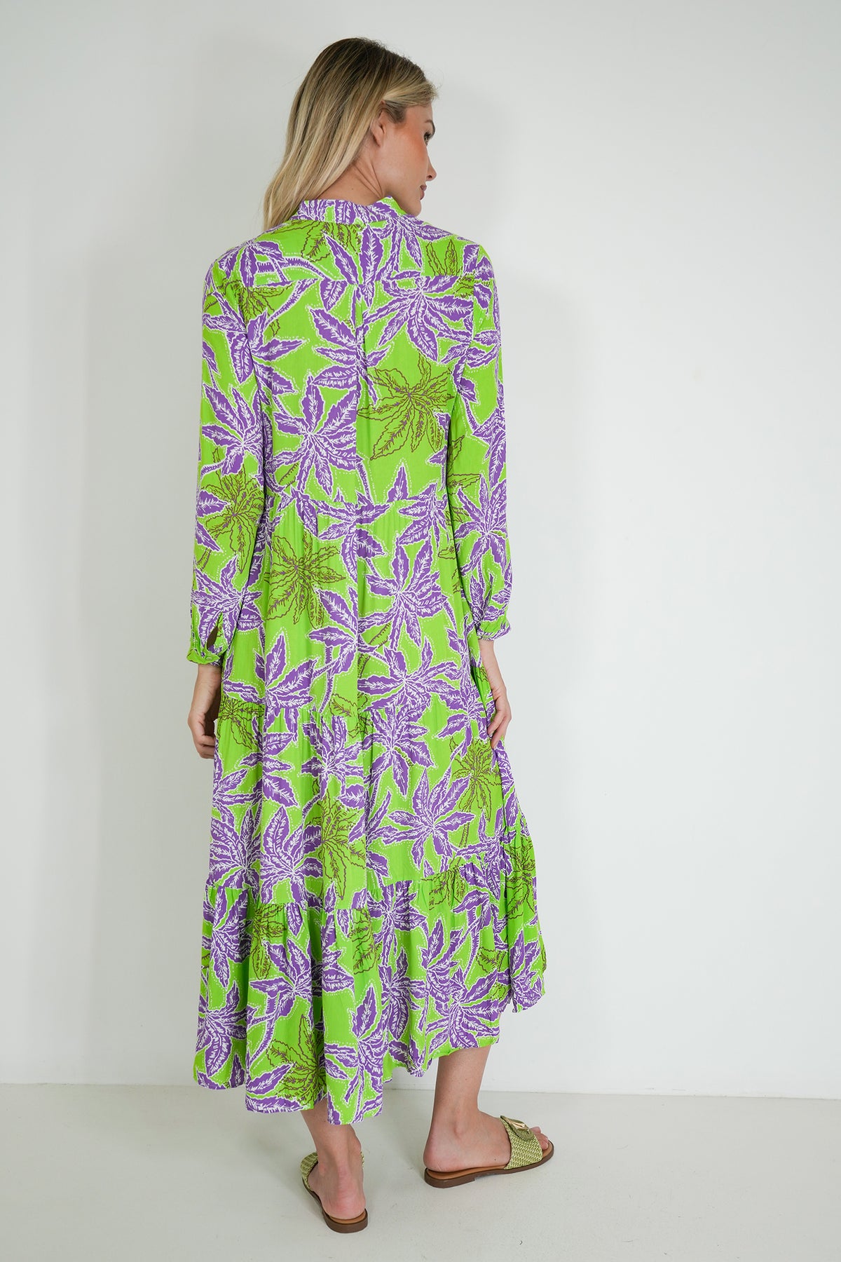 Lime and Purple Kate Dress, printed dress from Something Pretty, alternative view