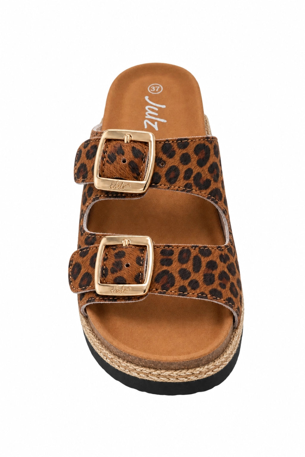 Julz Leopard Hudson Espadrille Rise Sandal