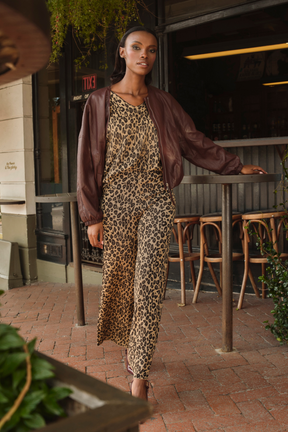 Leopard Sparkly Pant look