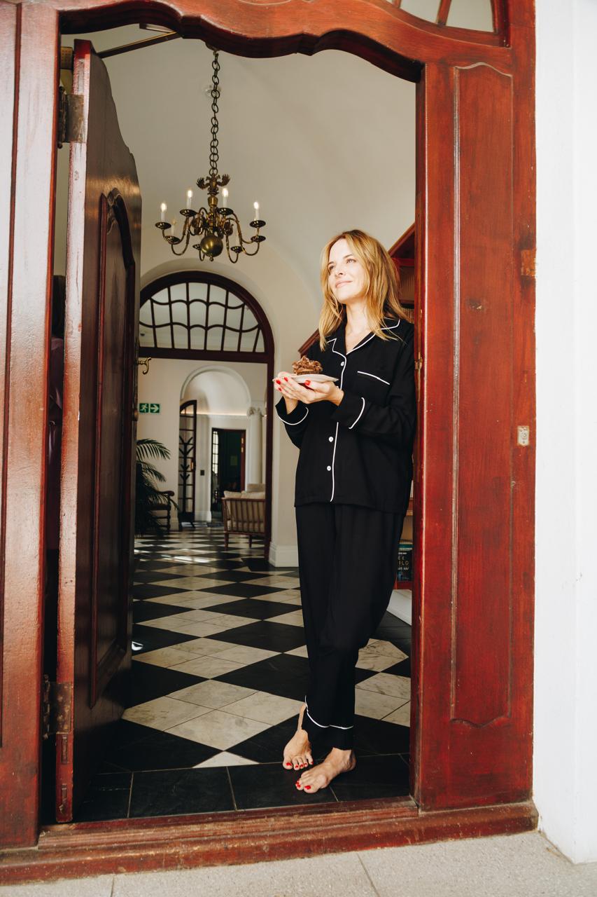 Poppy Divine Black Long Sleeve PJ, a long sleeve PJ from Something Pretty