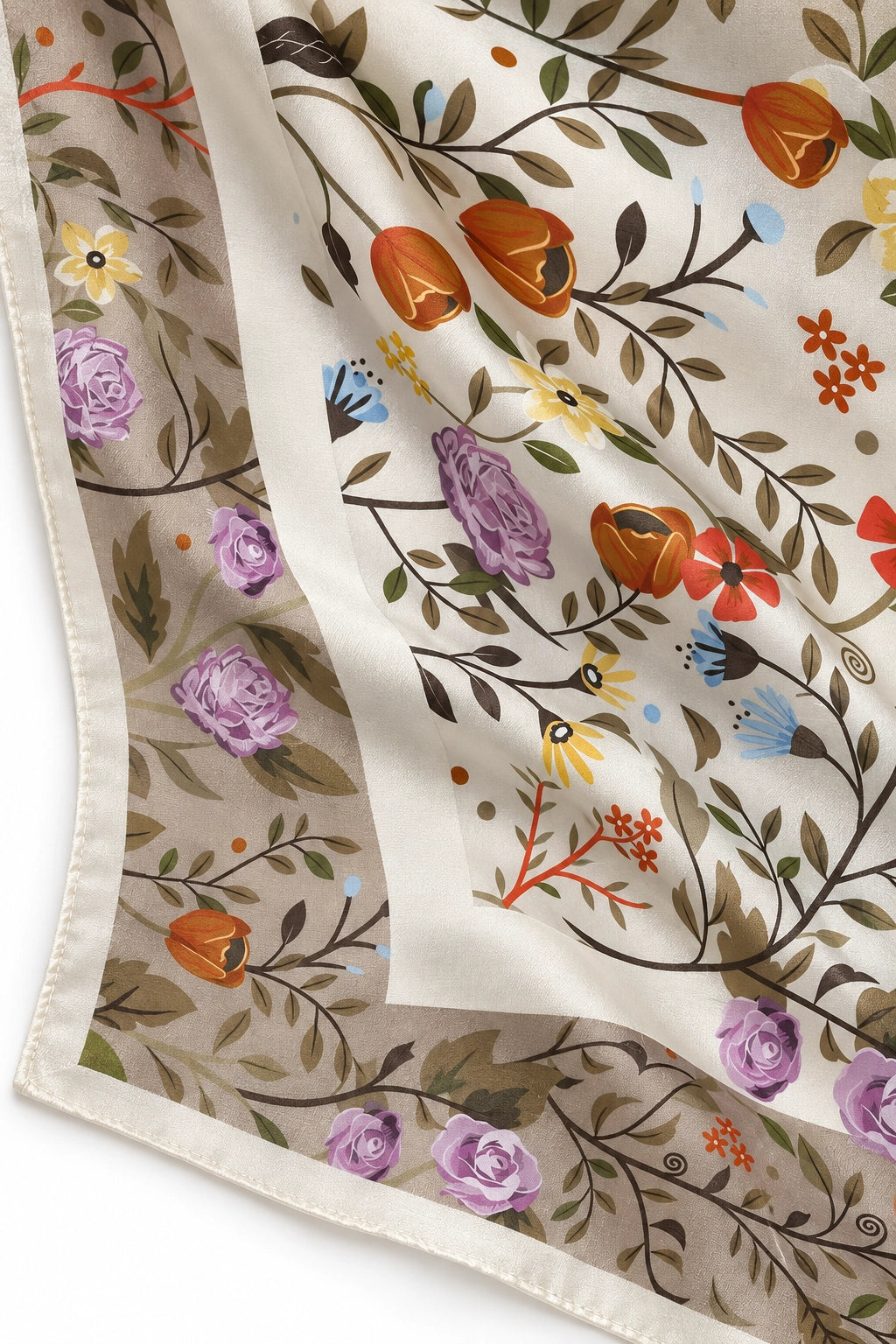 Sienna Bloom Silk Scarf