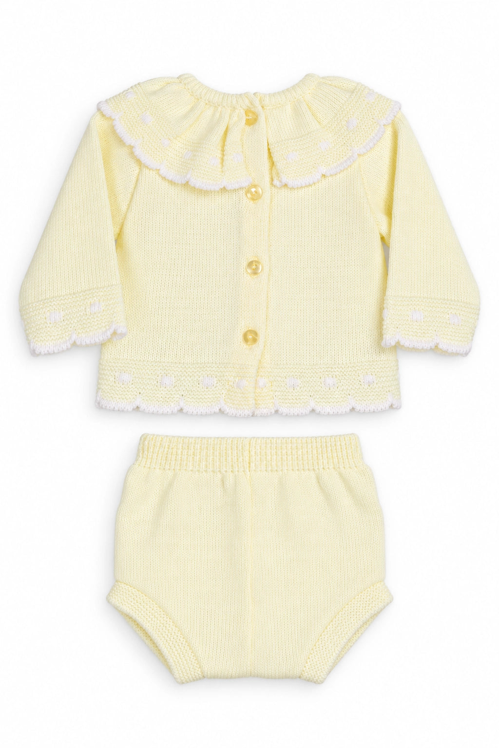 Yellow Collared Knit Set