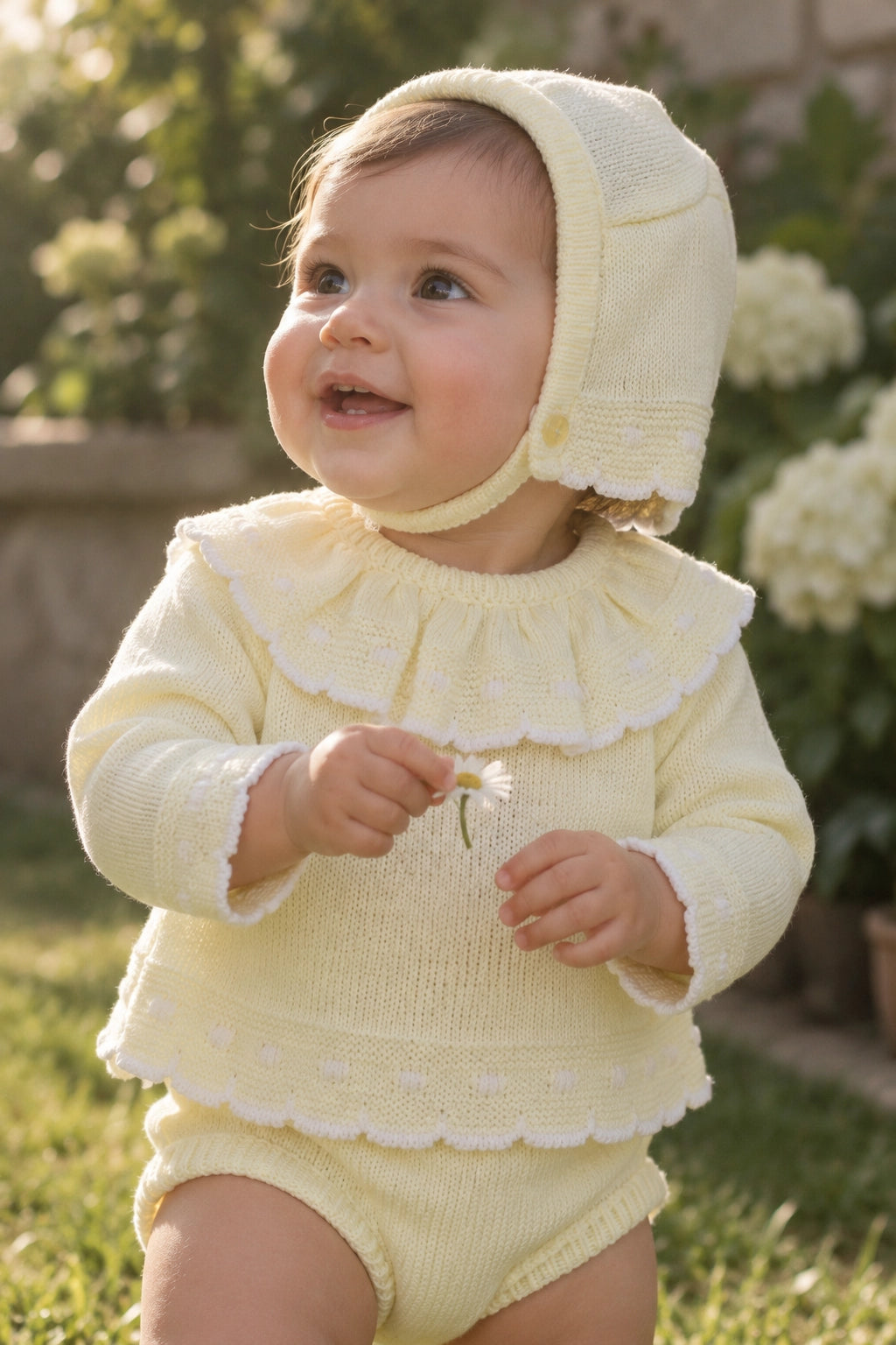 Yellow Collared Knit Set