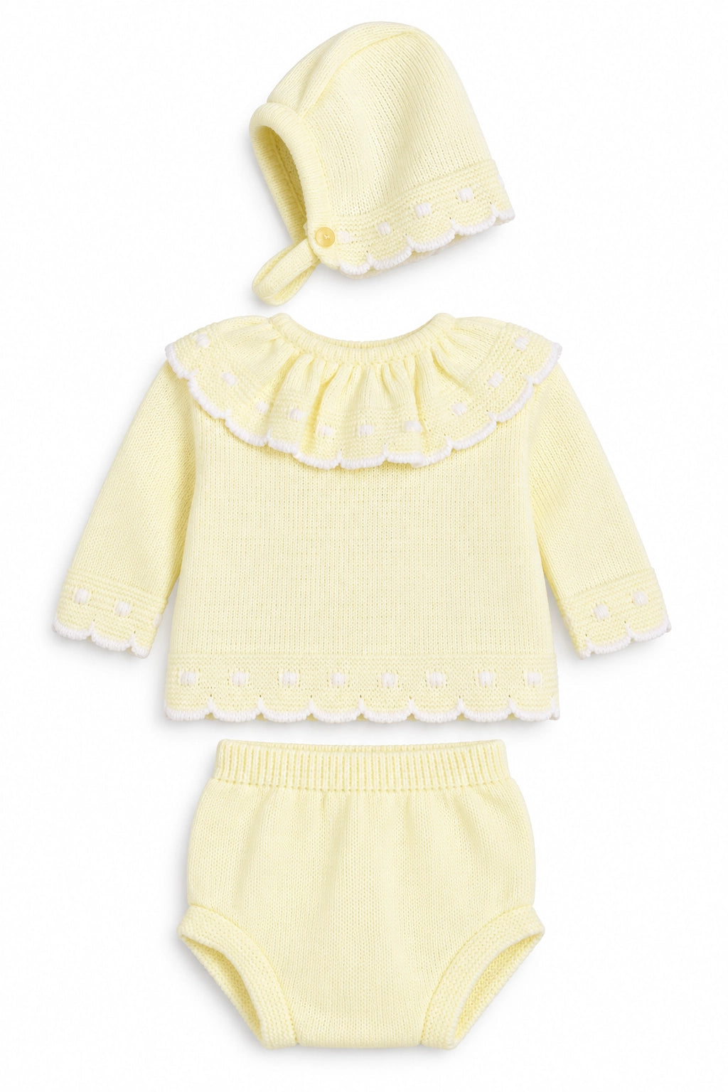 Yellow Collared Knit Set