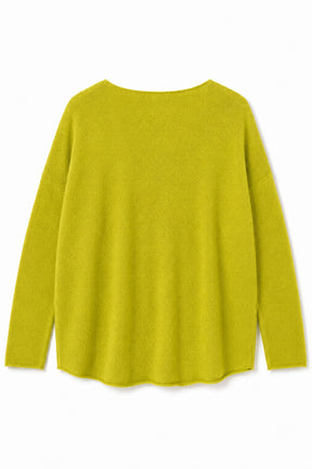 Yellow sweater on a white background