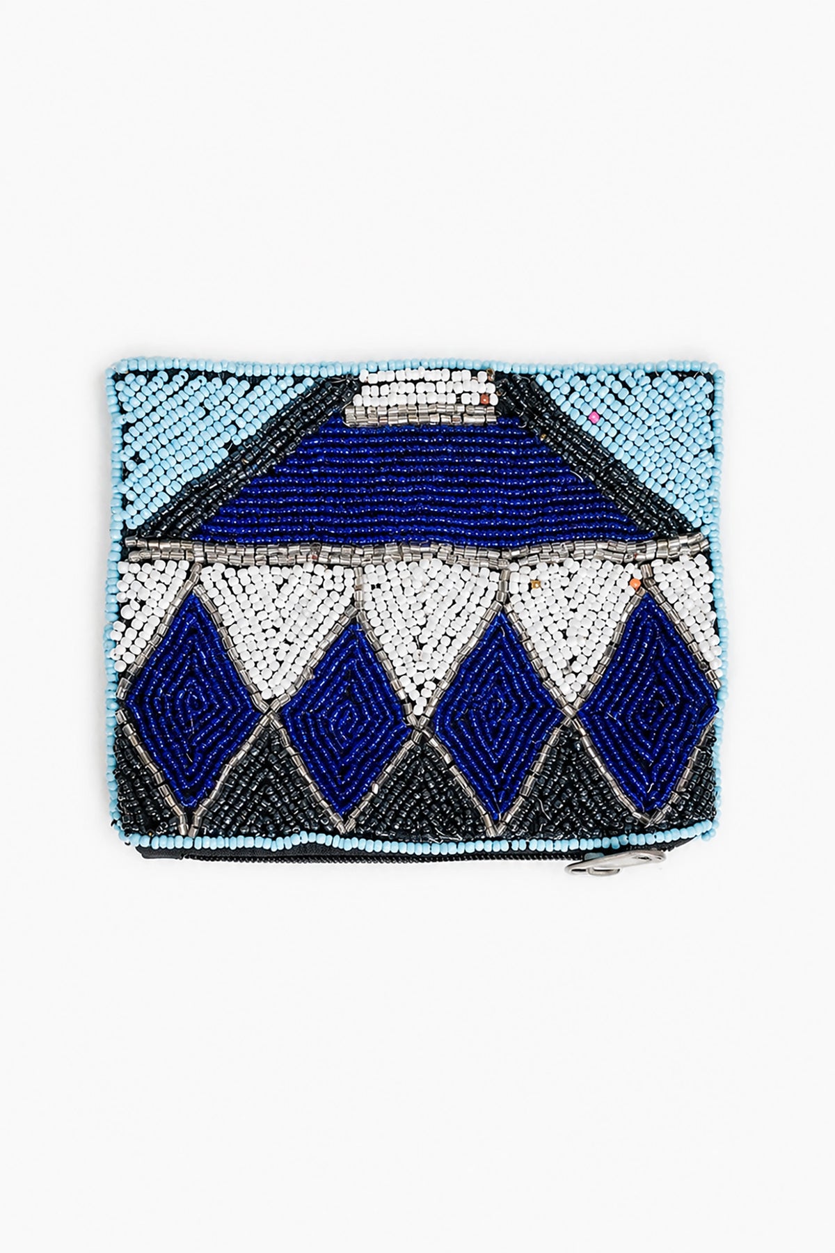 Decorative clutch with geometric pattern on a white background