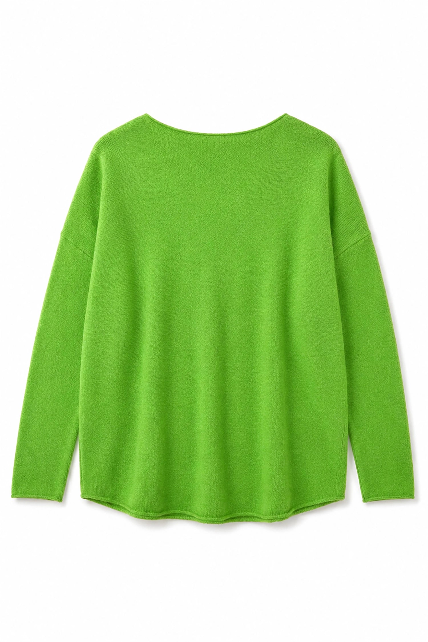 Green sweater on a white background