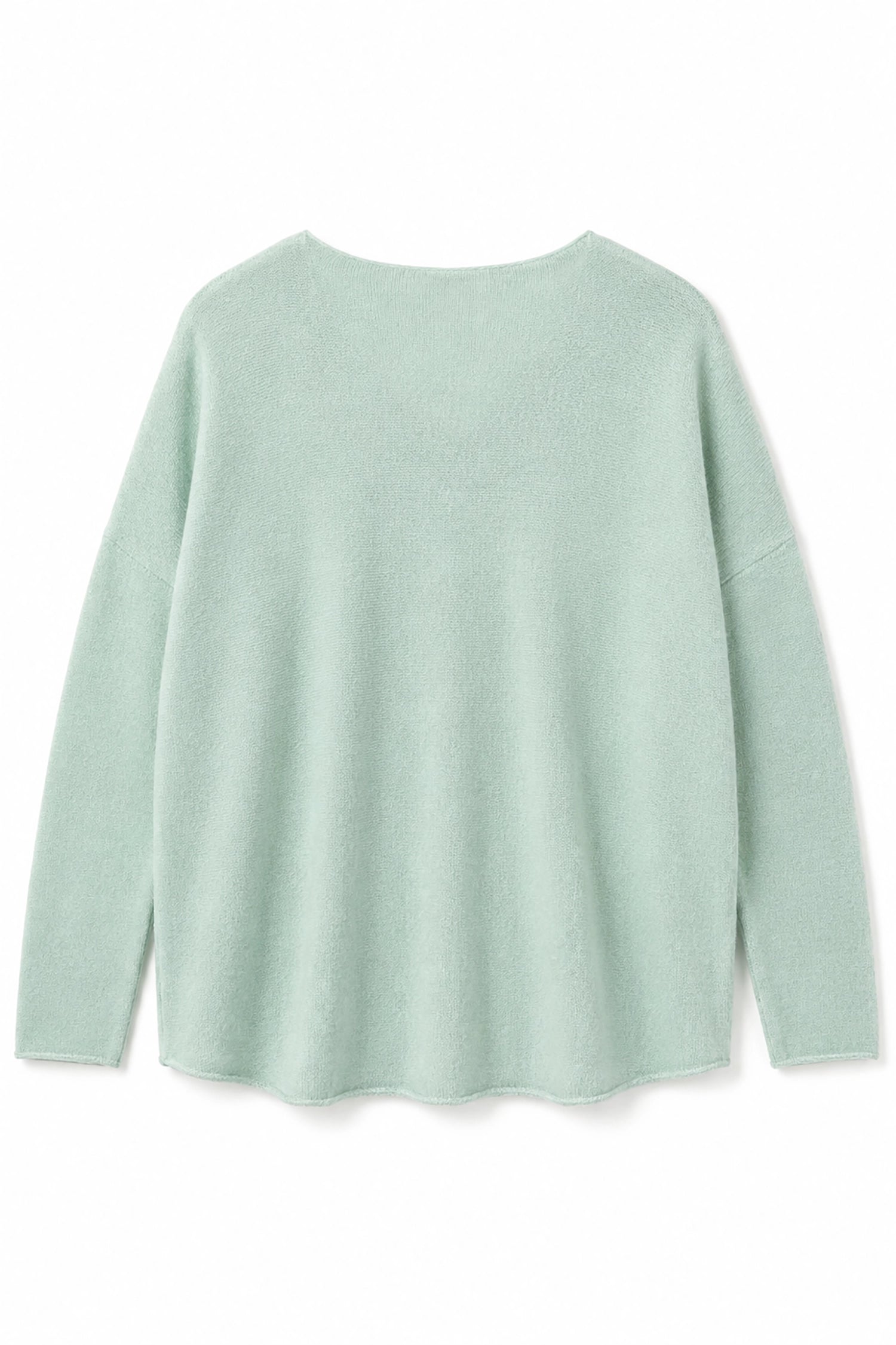 Light green sweater on a white background