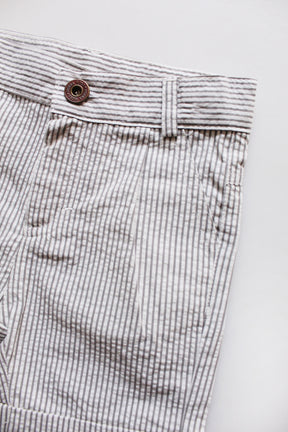 White Striped Shorts
